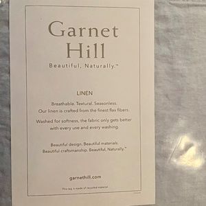 new Garnet Hill Solid Relaxed-Linen Shower Curtain in Oxford (light blue) color